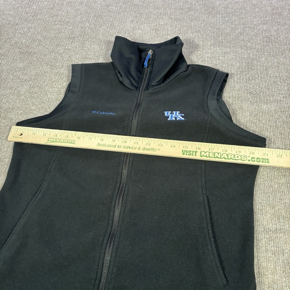 Columbia Kentucky Wildcats Vest Mens L Full Zip Black Fleece Embroidered Logo - Picture 8 of 10